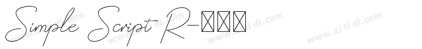Simple Script R字体转换
